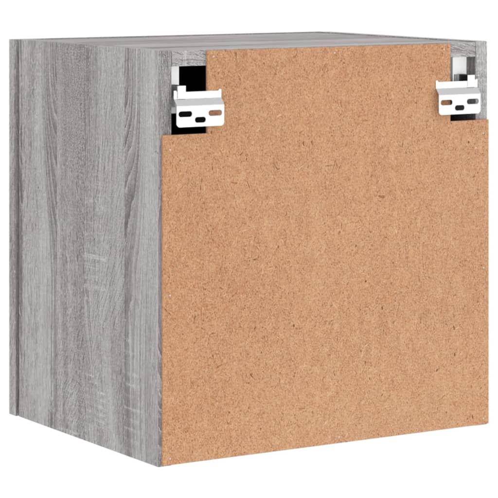 2 db szürke sonoma szerelt fa fali TV-szekrény 40,5x30x40 cm