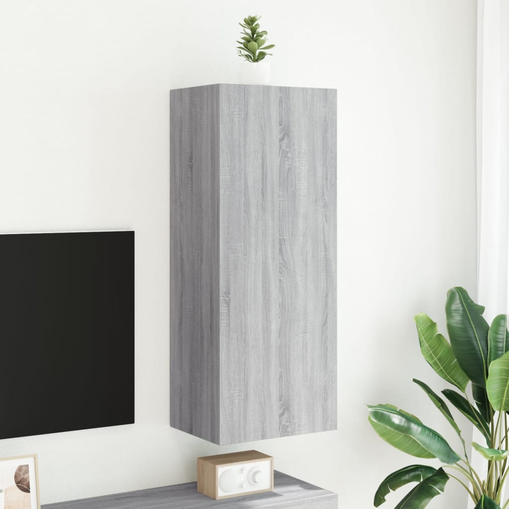 szürke sonoma színű szerelt fa TV-szekrény 40,5 x 30 x 102 cm