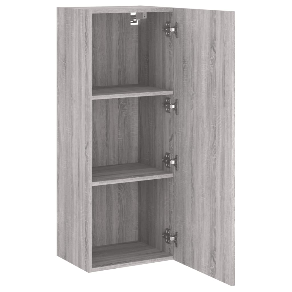 szürke sonoma színű szerelt fa TV-szekrény 40,5 x 30 x 102 cm