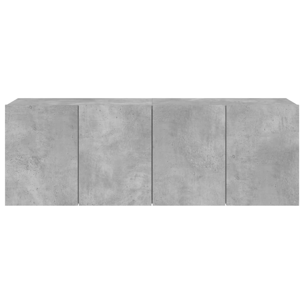 2 db betonszürke falra szerelhető TV-szekrény 60 x 30 x 41 cm