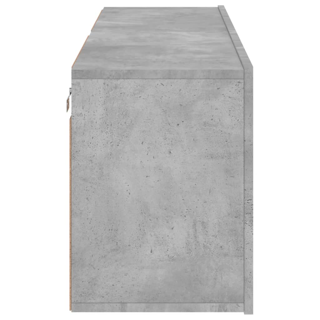 2 db betonszürke falra szerelhető TV-szekrény 60 x 30 x 41 cm
