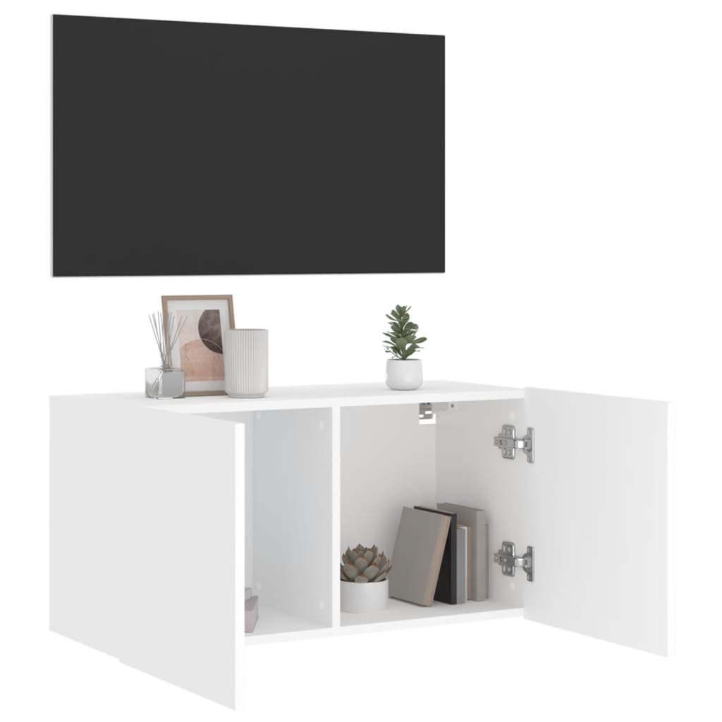 fehér falra szerelhető TV-szekrény 80 x 30 x 41 cm