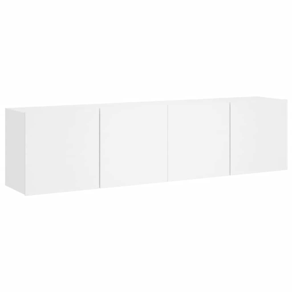 2 db fehér falra szerelhető TV-szekrény 80 x 30 x 41 cm