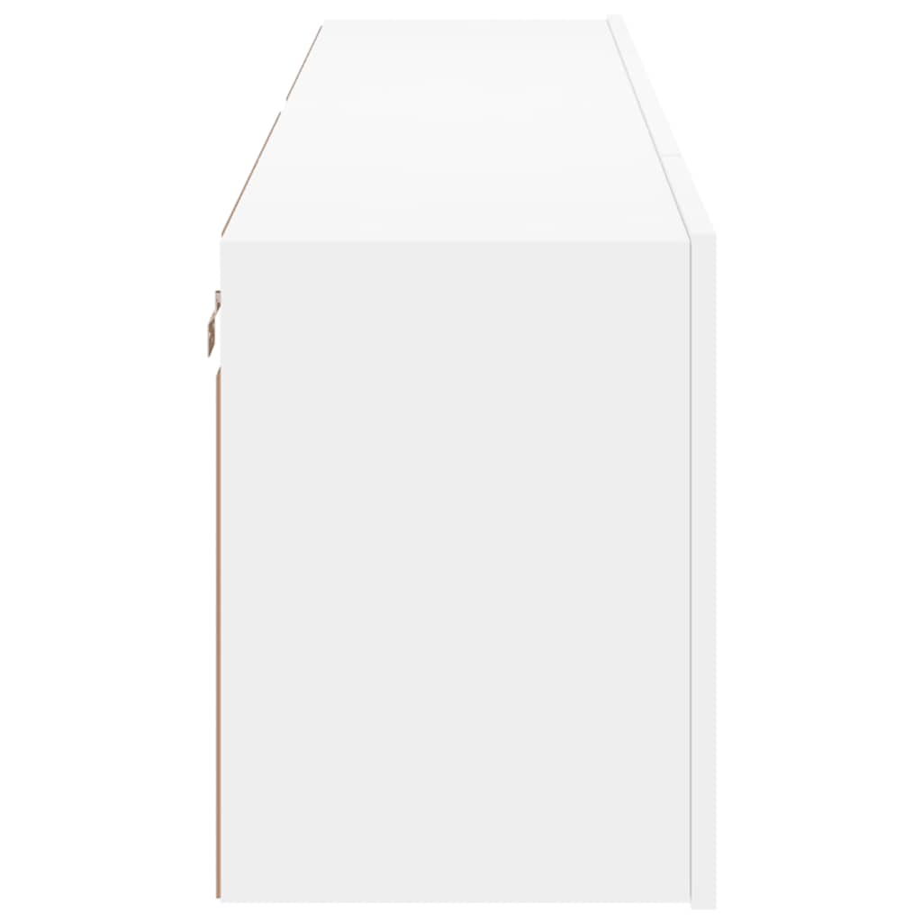 2 db fehér falra szerelhető TV-szekrény 80 x 30 x 41 cm