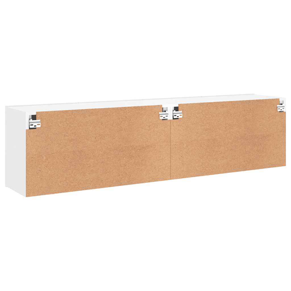 2 db fehér falra szerelhető TV-szekrény 80 x 30 x 41 cm