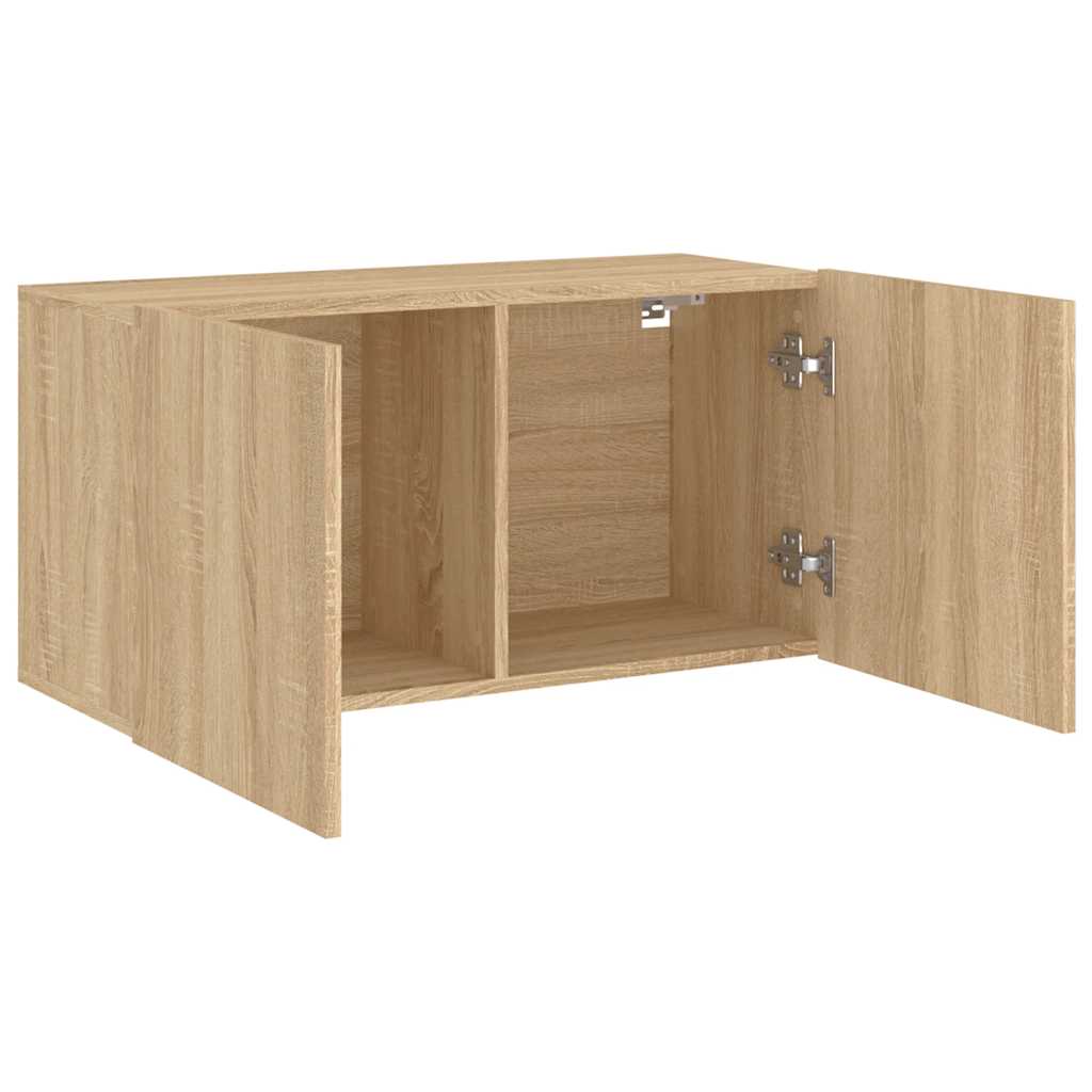 sonoma tölgy színű falra szerelhető TV-szekrény 80 x 30 x 41 cm