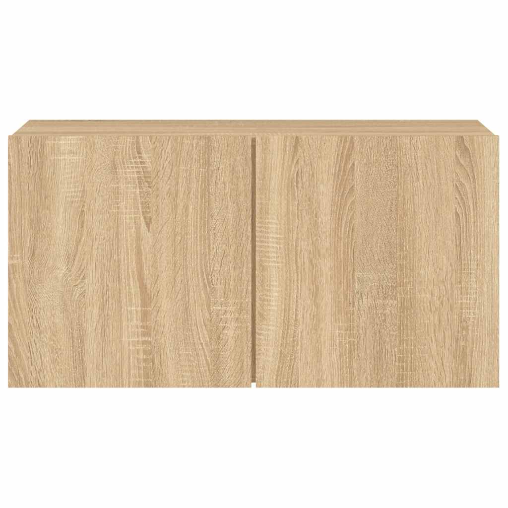 sonoma tölgy színű falra szerelhető TV-szekrény 80 x 30 x 41 cm