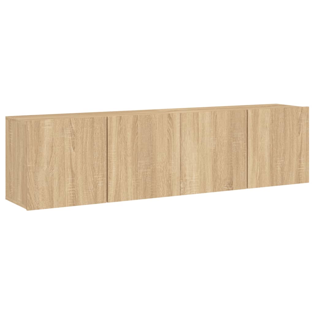 2 db sonoma tölgy színű fali TV-szekrény 80 x 30 x 41 cm