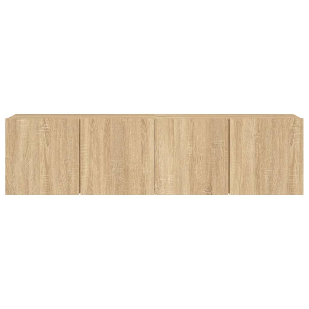2 db sonoma tölgy színű fali TV-szekrény 80 x 30 x 41 cm