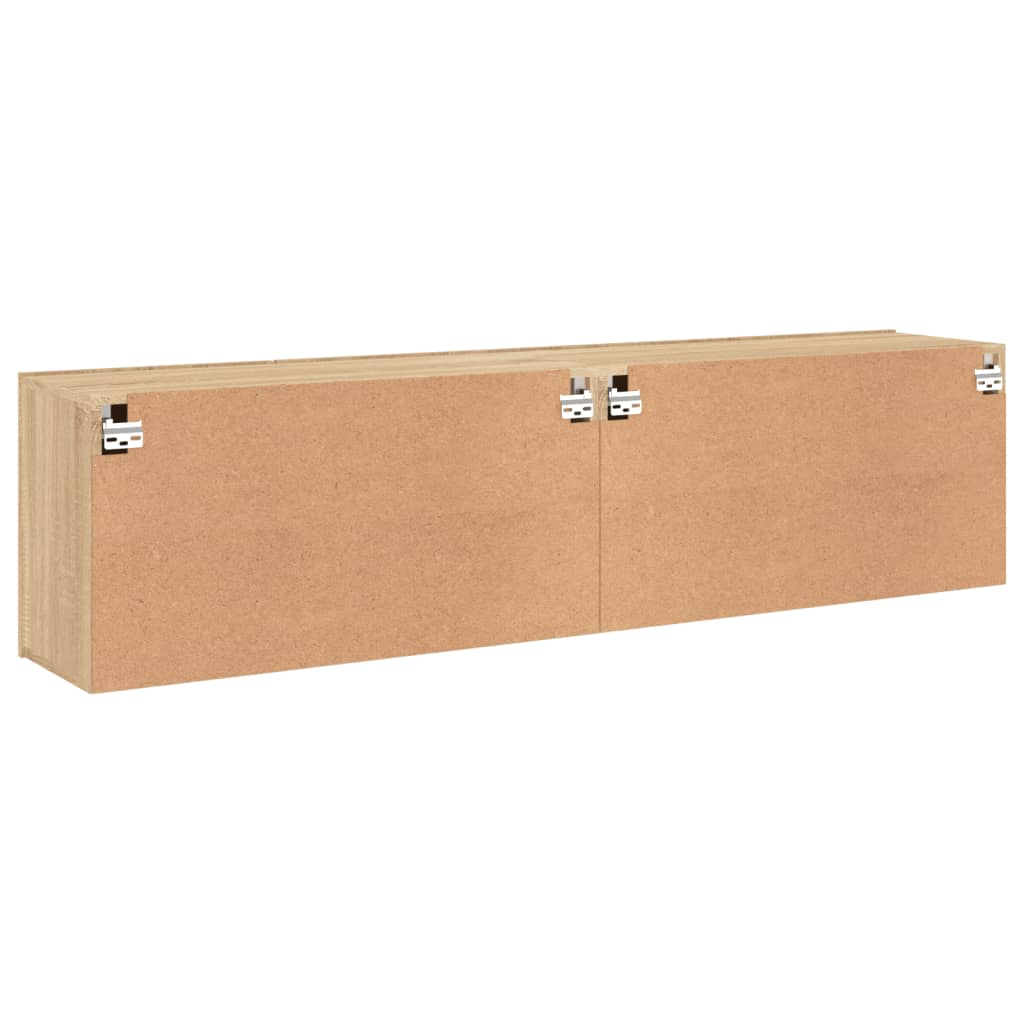 2 db sonoma tölgy színű fali TV-szekrény 80 x 30 x 41 cm