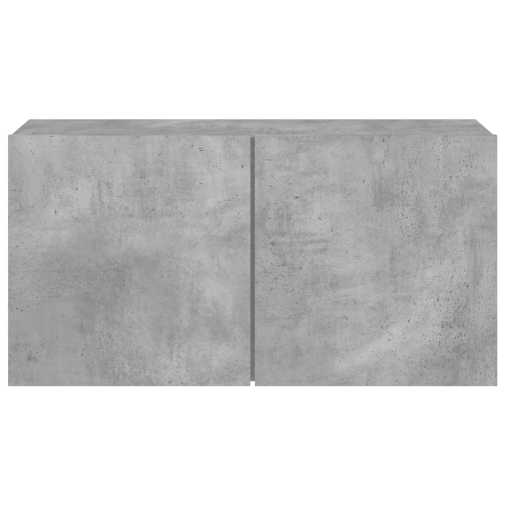 betonszürke falra szerelhető TV-szekrény 80 x 30 x 41 cm