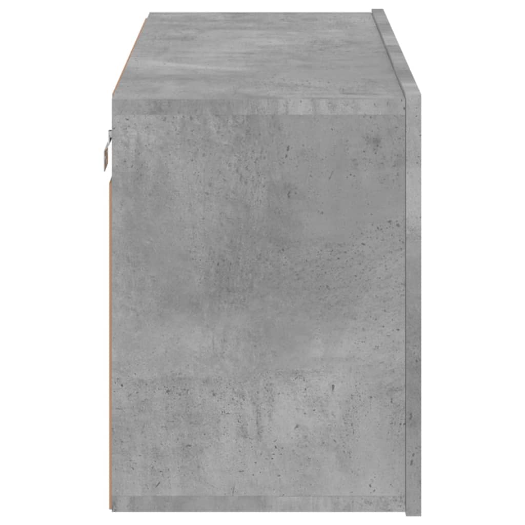 betonszürke falra szerelhető TV-szekrény 80 x 30 x 41 cm