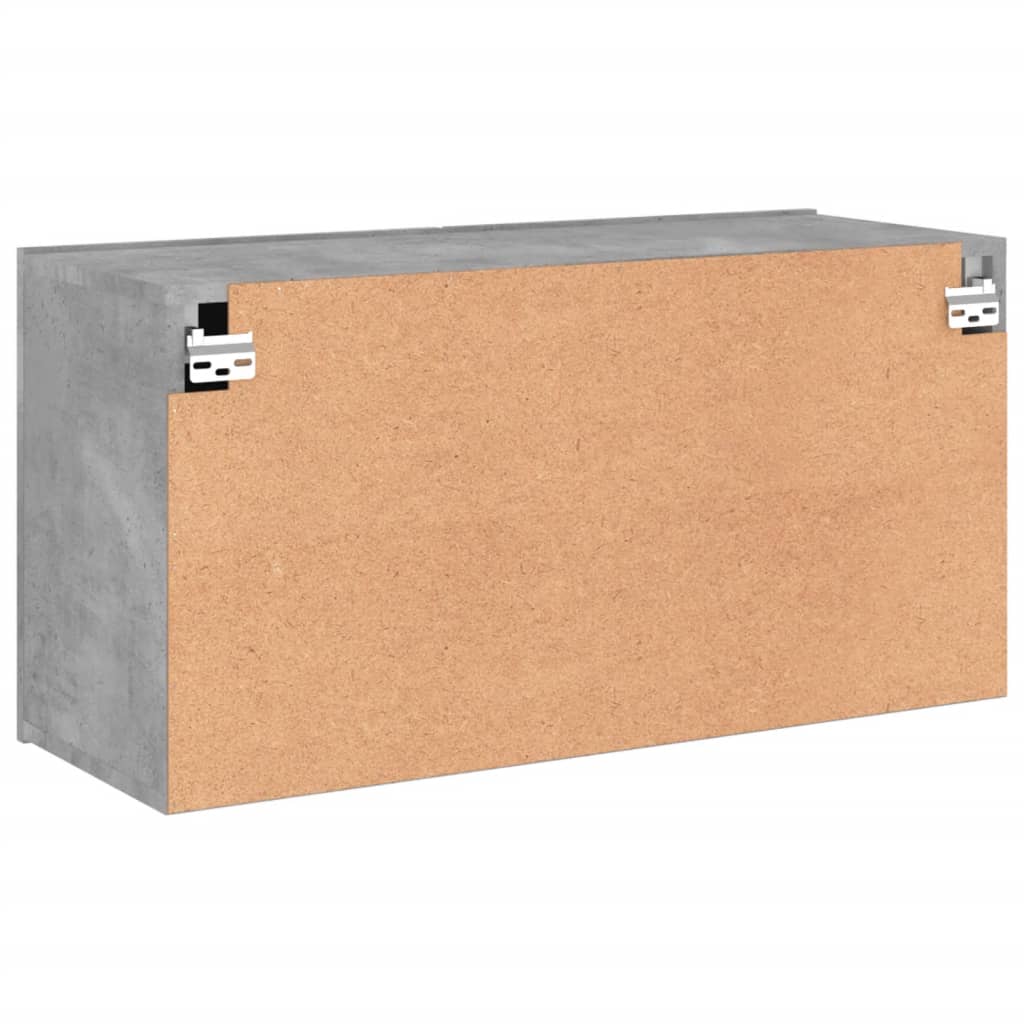 betonszürke falra szerelhető TV-szekrény 80 x 30 x 41 cm