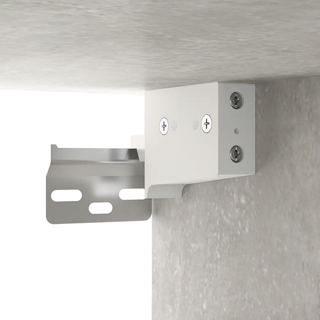 betonszürke falra szerelhető TV-szekrény 80 x 30 x 41 cm