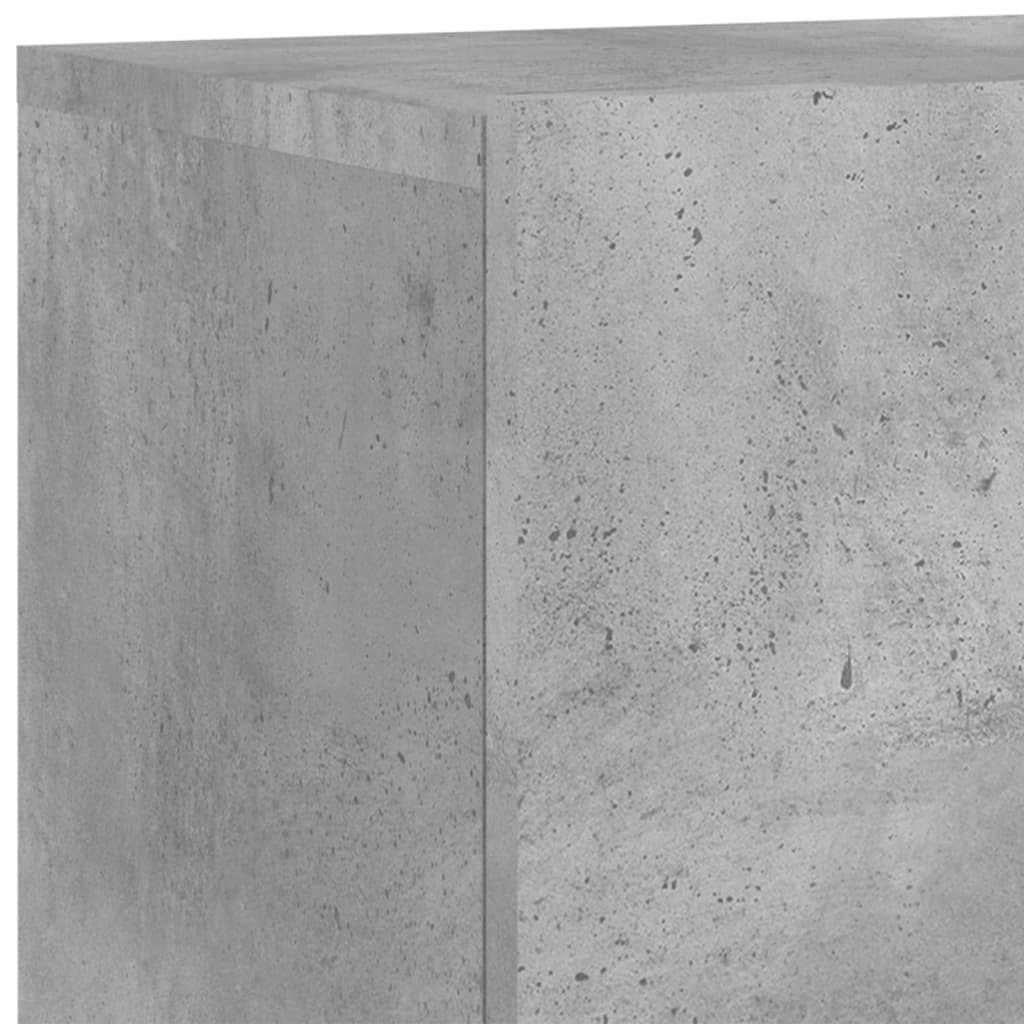 2 db betonszürke falra szerelhető TV-szekrény 80 x 30 x 41 cm