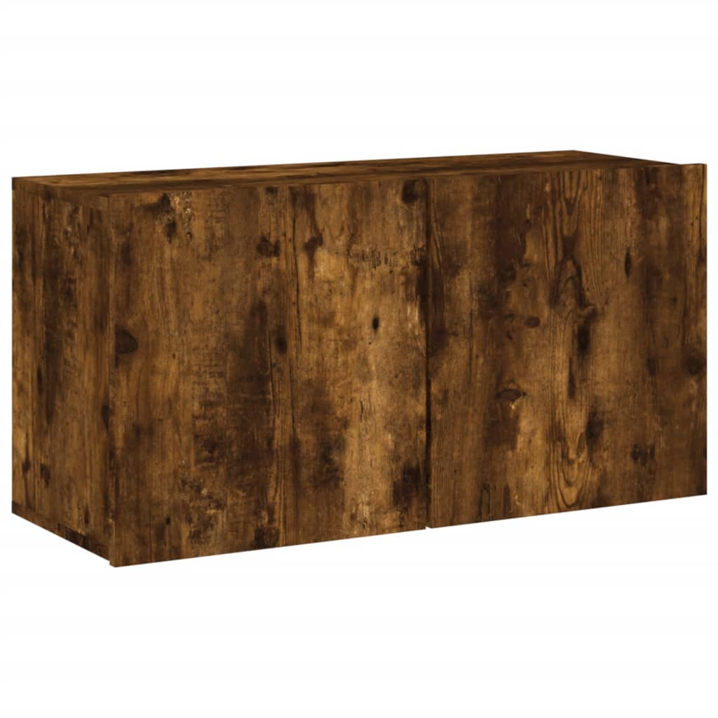 füstös tölgy színű falra szerelhető TV-szekrény 80x 30 x 41 cm