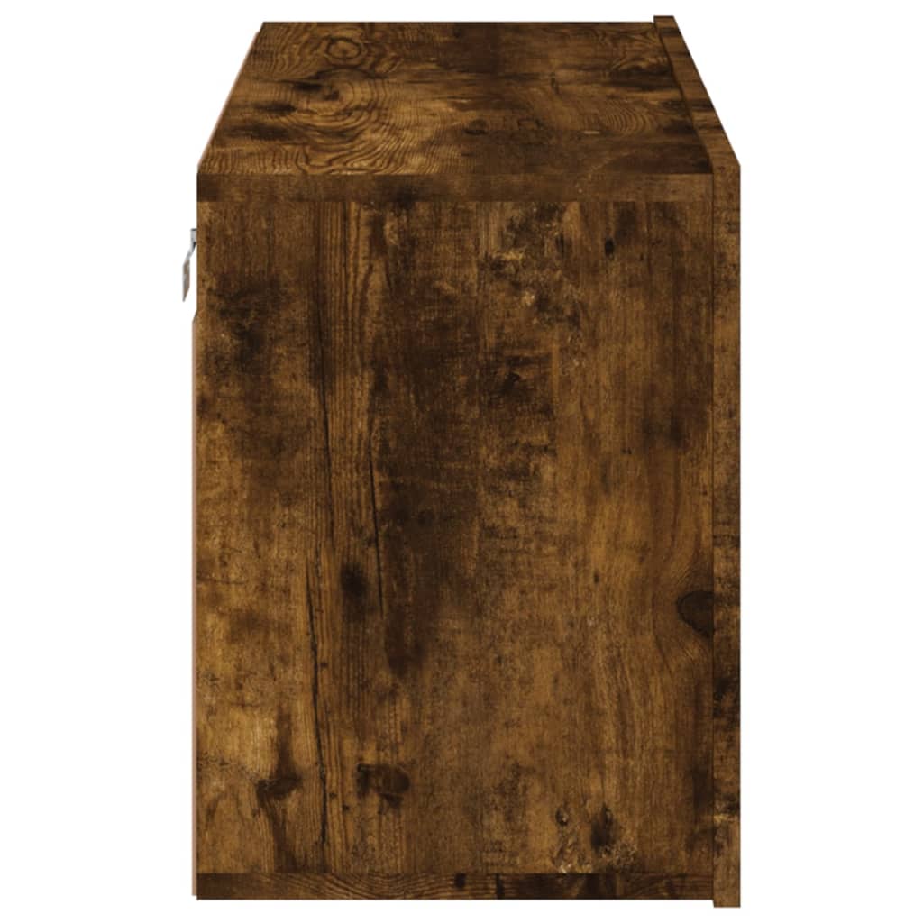 füstös tölgy színű falra szerelhető TV-szekrény 80x 30 x 41 cm