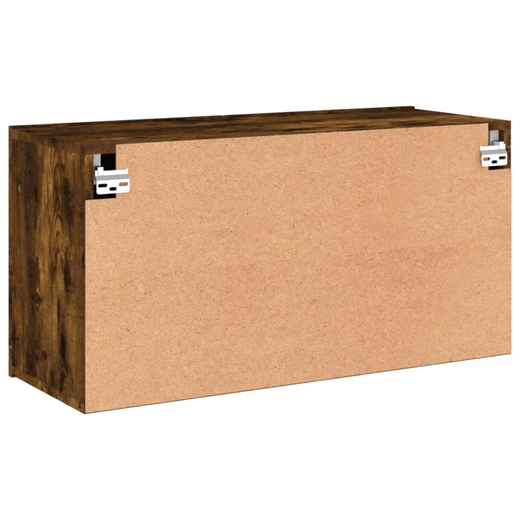 füstös tölgy színű falra szerelhető TV-szekrény 80x 30 x 41 cm