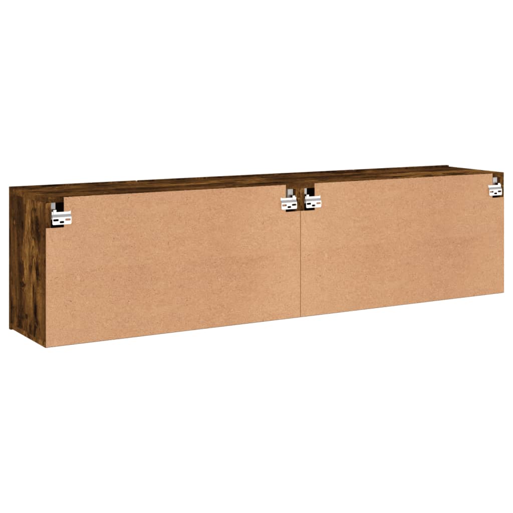 2 db füstös tölgy színű fali TV-szekrény 80 x 30 x 41 cm