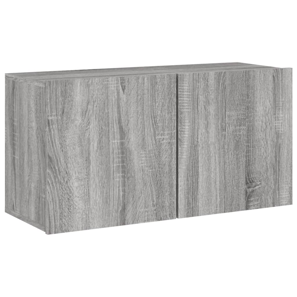 szürke sonoma színű falra szerelhető TV-szekrény 80 x 30 x 41cm