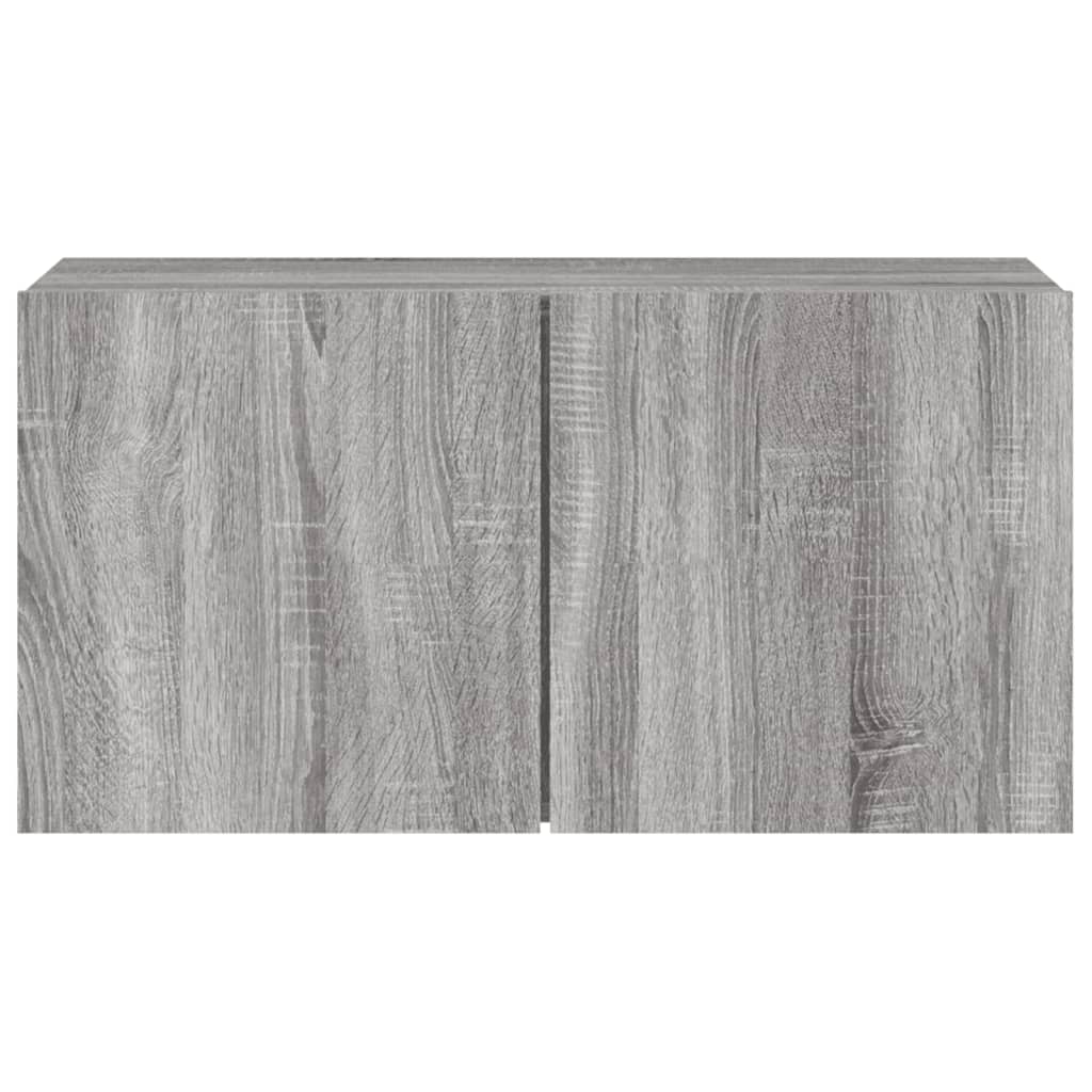 szürke sonoma színű falra szerelhető TV-szekrény 80 x 30 x 41cm