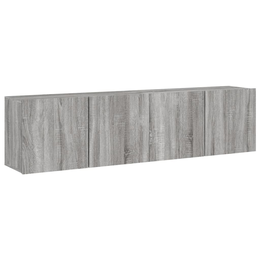 2 db szürke sonoma színű fali TV-szekrény 80 x 30 x 41 cm