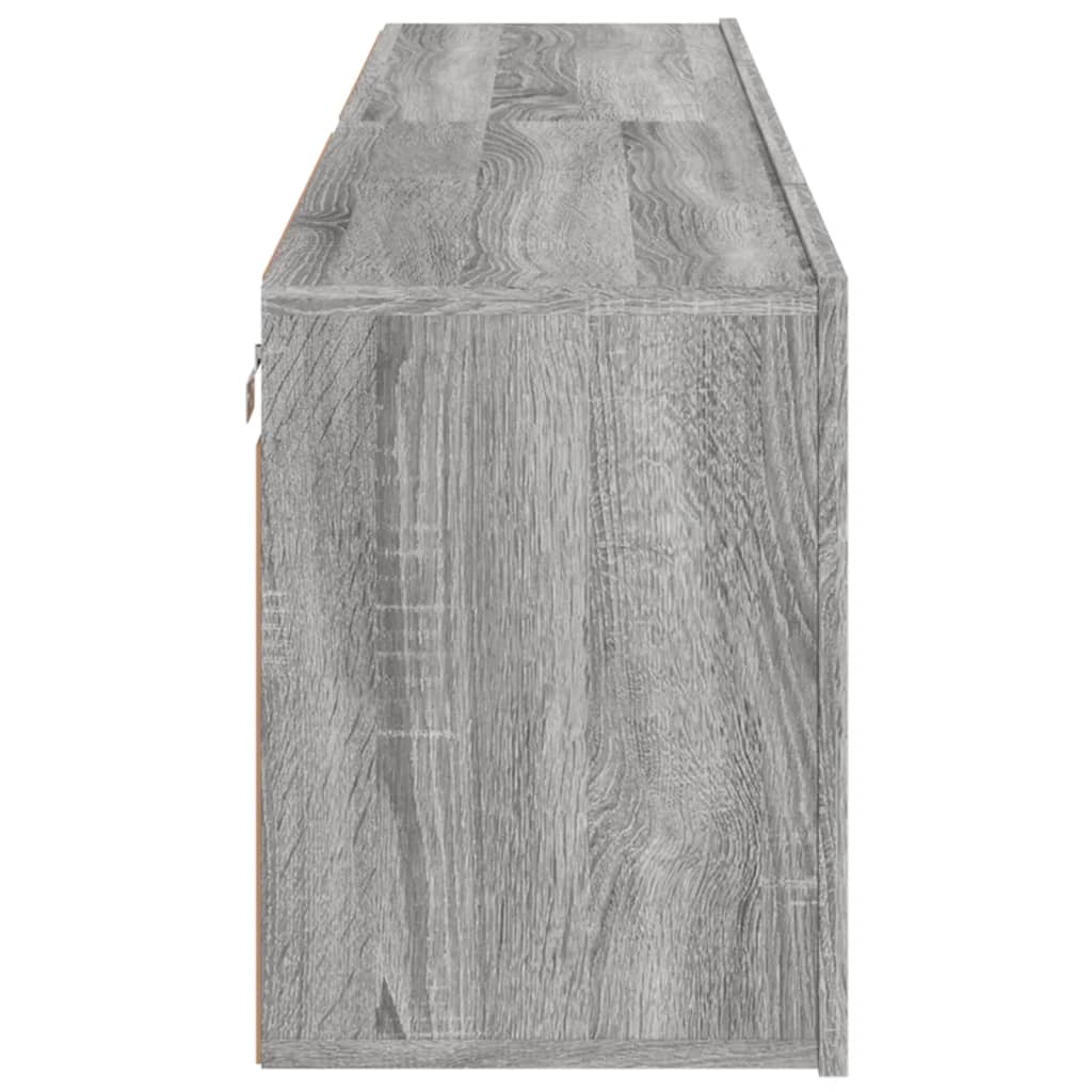 2 db szürke sonoma színű fali TV-szekrény 80 x 30 x 41 cm