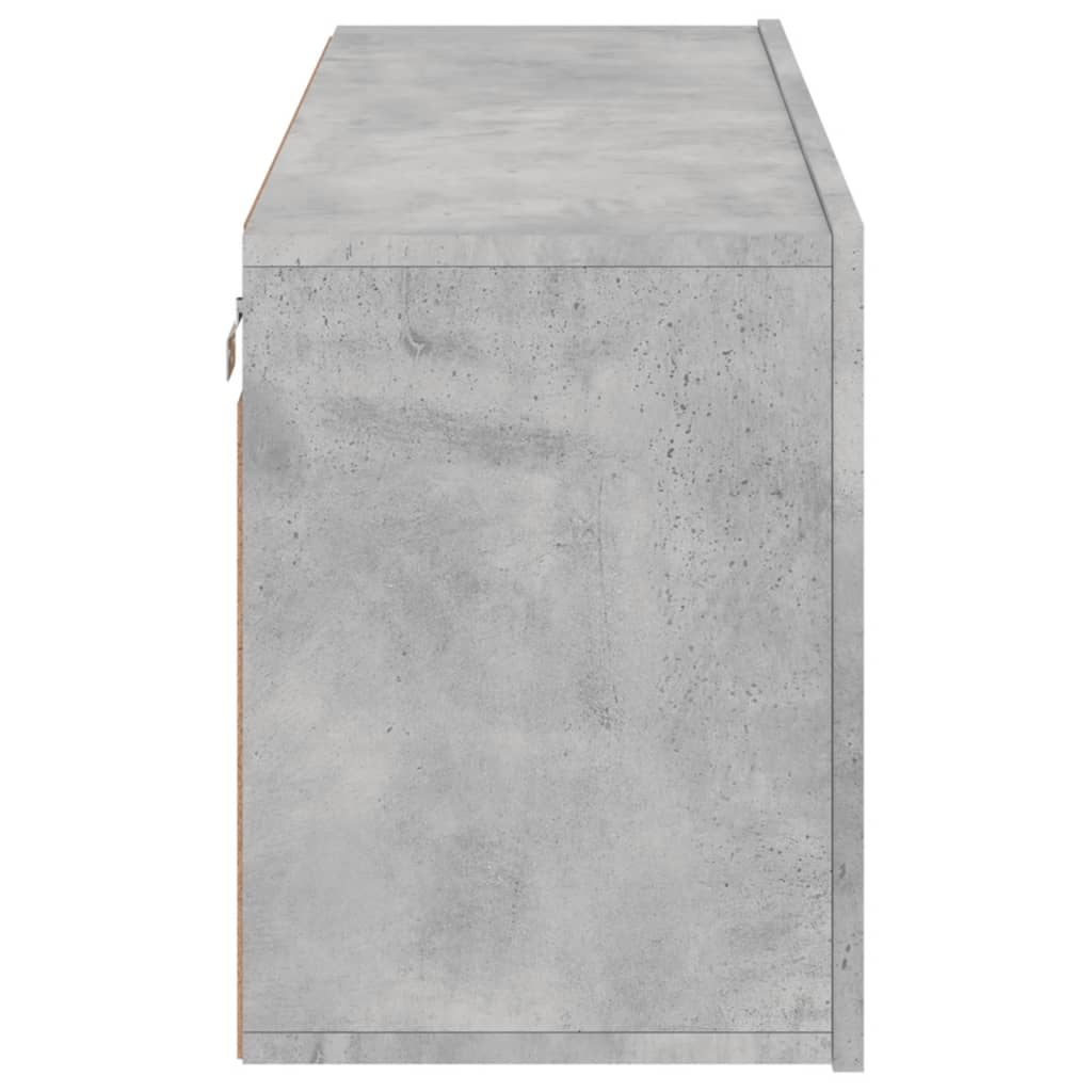 betonszürke falra szerelhető TV-szekrény 100 x 30 x 41 cm
