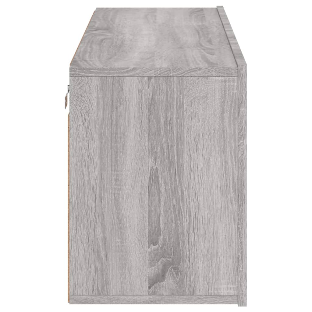 szürke sonoma színű falra szerelhető TV-szekrény 100x30x41 cm