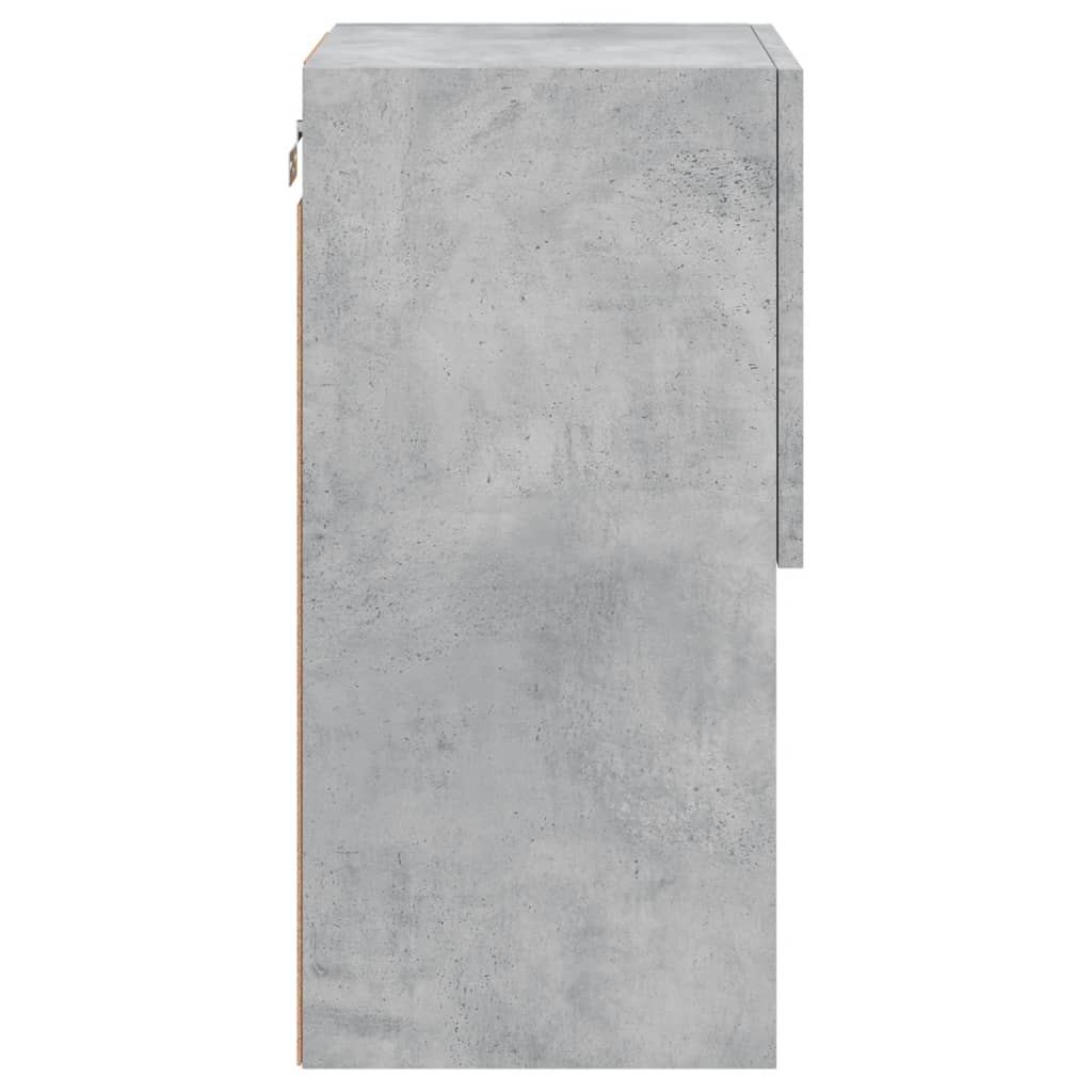 2 db betonszürke TV-szekrény LED-lámpákkal 30,5 x 35 x 40 cm