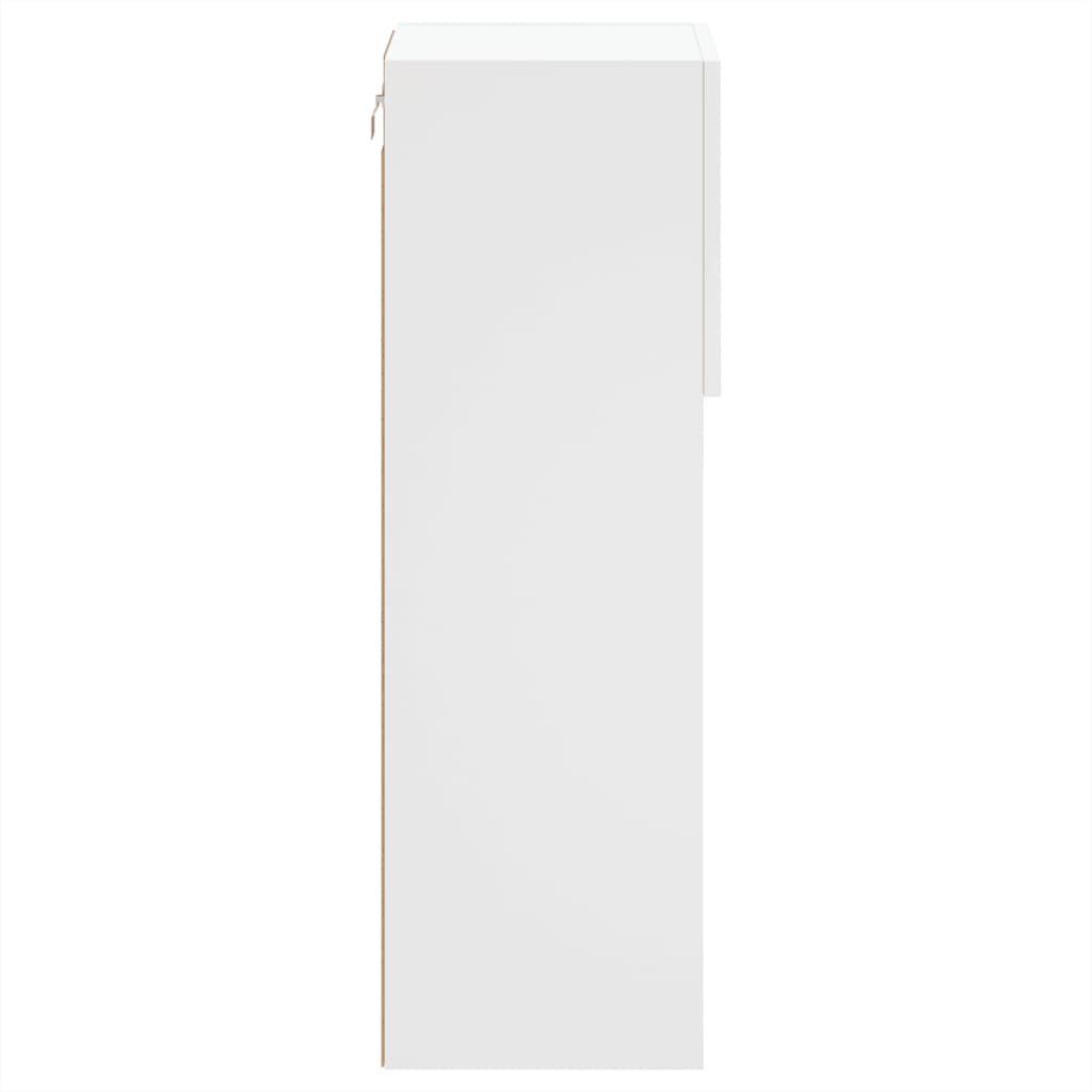 2 db fehér TV-szekrény LED-világítással 30,5 x 30 x 90 cm