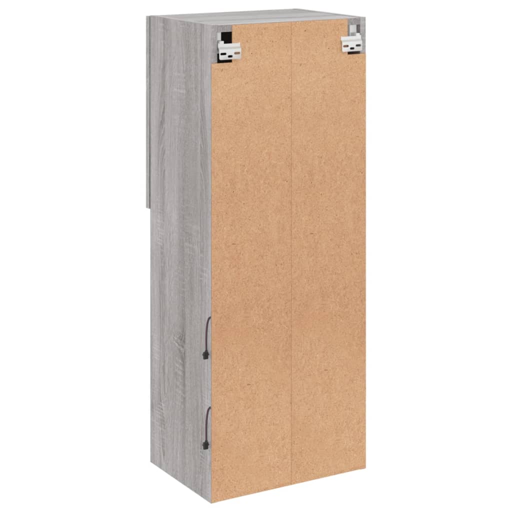 szürke sonoma színű TV-szekrény LED-lámpákkal 40,5x30x102 cm
