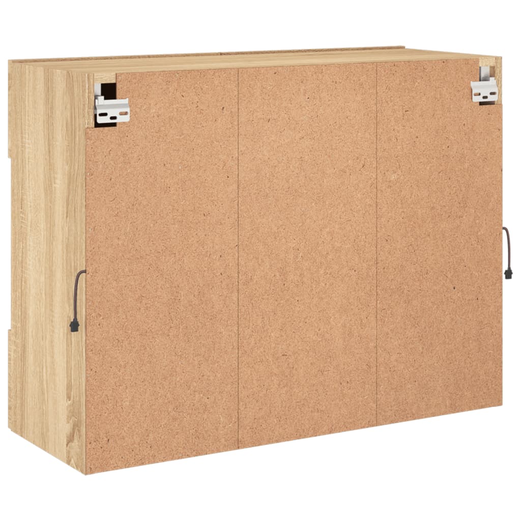 sonoma tölgy színű fali TV-szekrény LED-del 78,5 x 30 x 60,5 cm