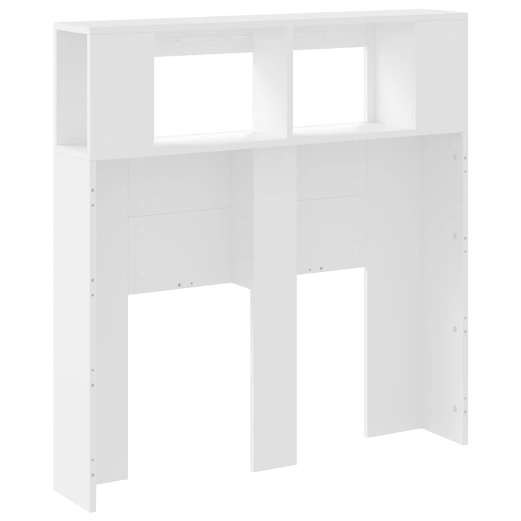 fehér szerelt fa LED-es fejtámla 100x18,5x103,5 cm