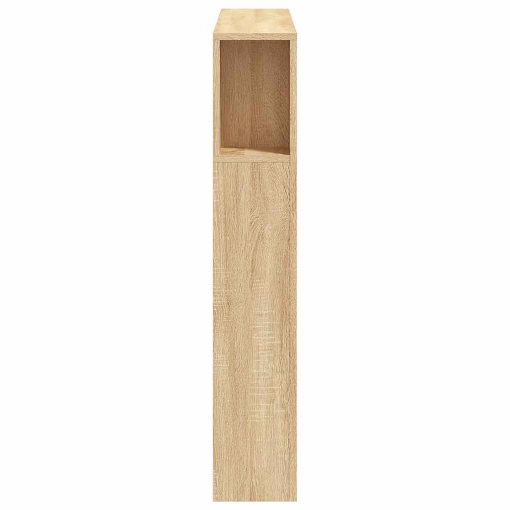 sonoma tölgy színű szerelt fa LED-es fejtámla 100x18,5x103,5 cm