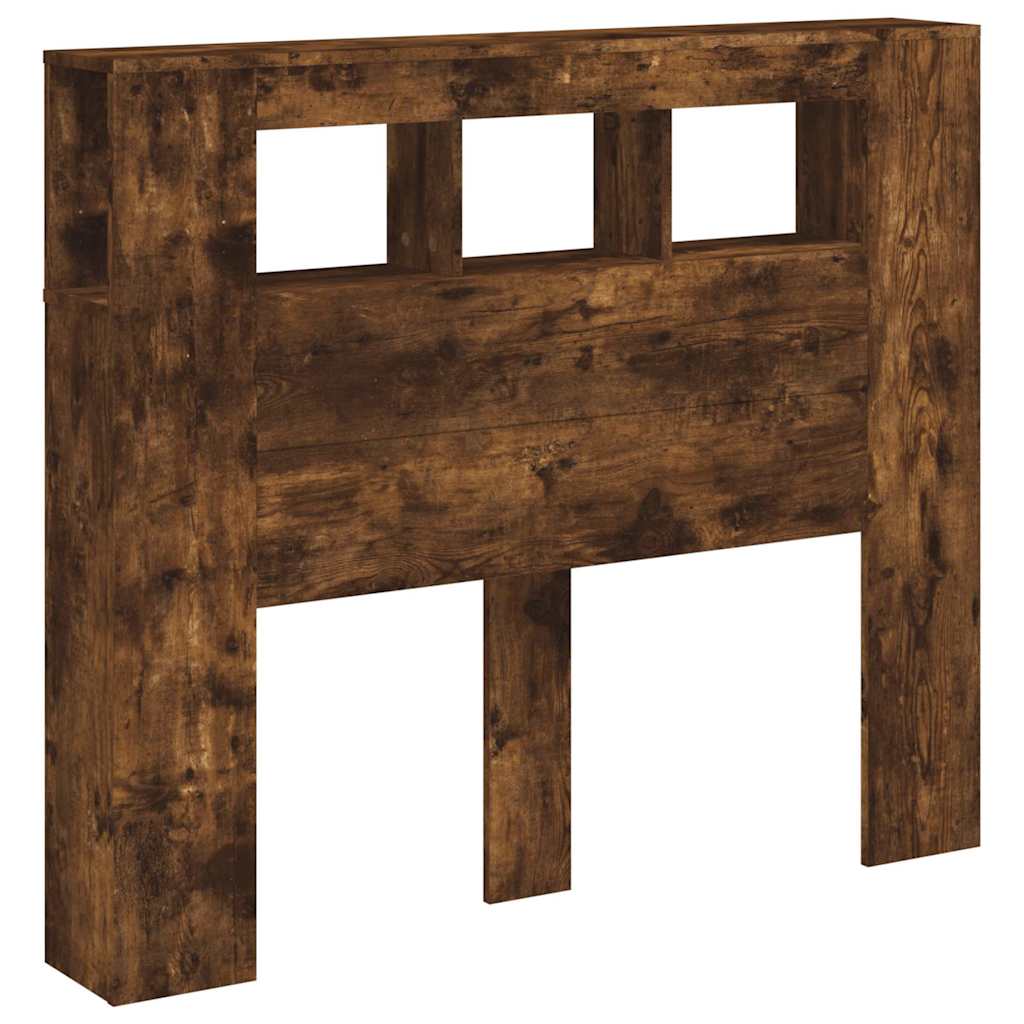 sonoma tölgy színű szerelt fa LED-es fejtámla 120x18,5x103,5 cm