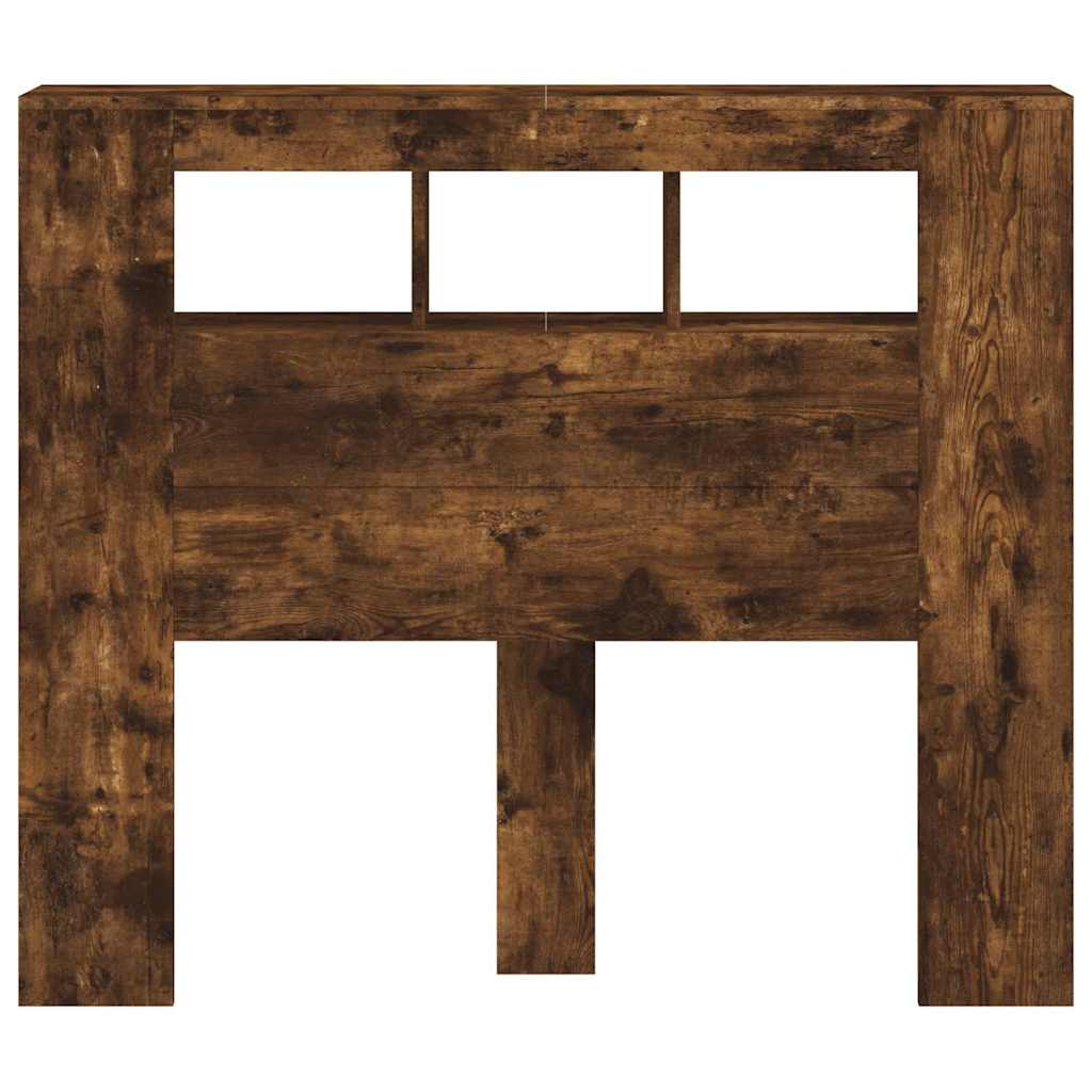 sonoma tölgy színű szerelt fa LED-es fejtámla 120x18,5x103,5 cm