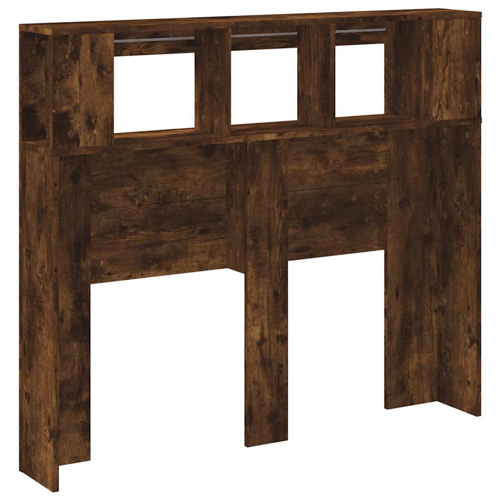 sonoma tölgy színű szerelt fa LED-es fejtámla 120x18,5x103,5 cm