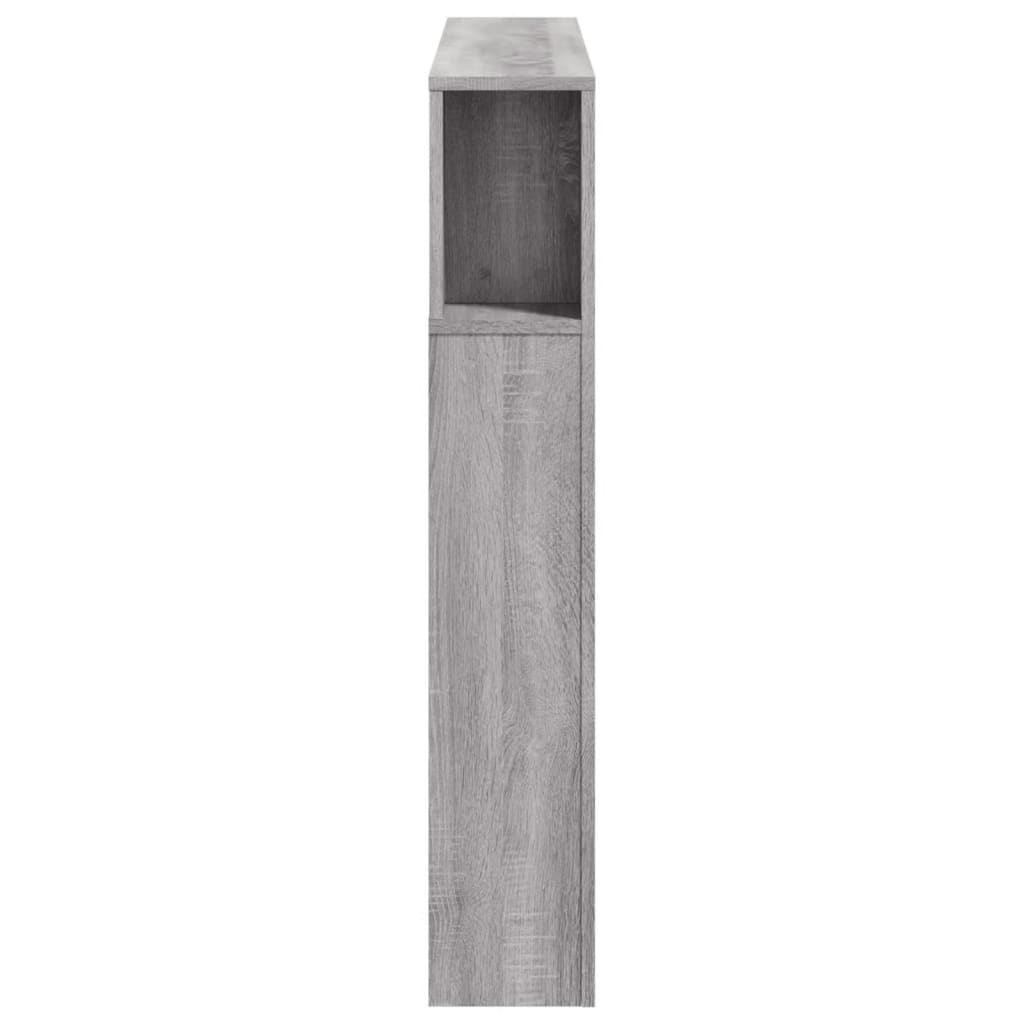 szürke sonoma szerelt fa LED-es fejtámla 120 x 18,5 x 103,5 cm