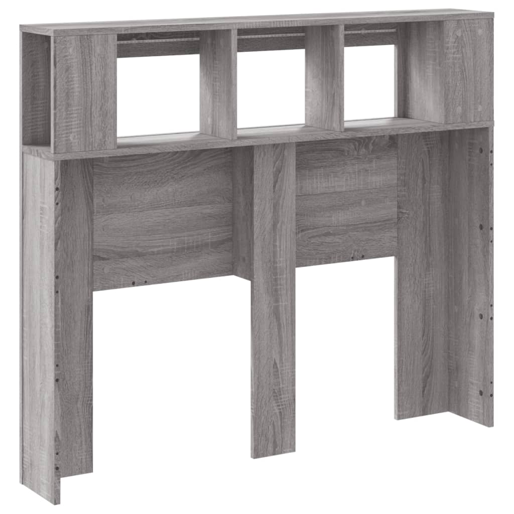 szürke sonoma szerelt fa LED-es fejtámla 120 x 18,5 x 103,5 cm