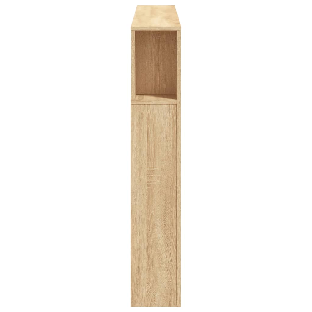 sonoma tölgy színű szerelt fa LED-es fejtámla 140x18,5x103,5 cm