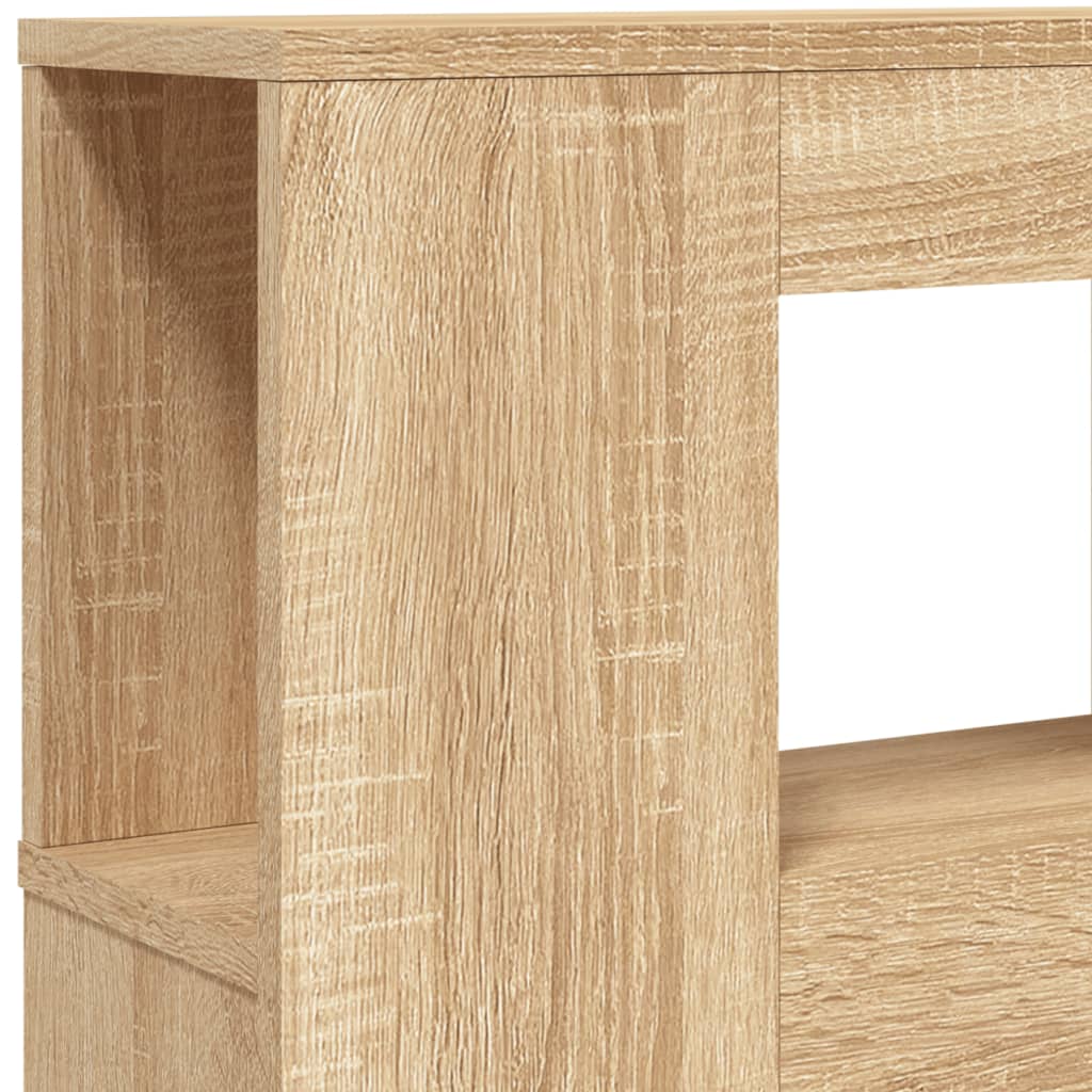 sonoma tölgy színű szerelt fa LED-es fejtámla 140x18,5x103,5 cm