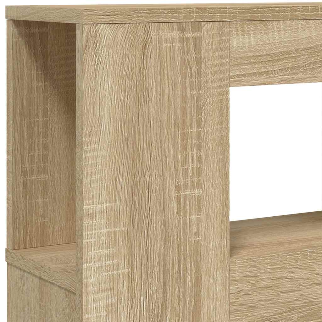 sonoma tölgy színű szerelt fa LED-es fejtámla 160x18,5x103,5 cm