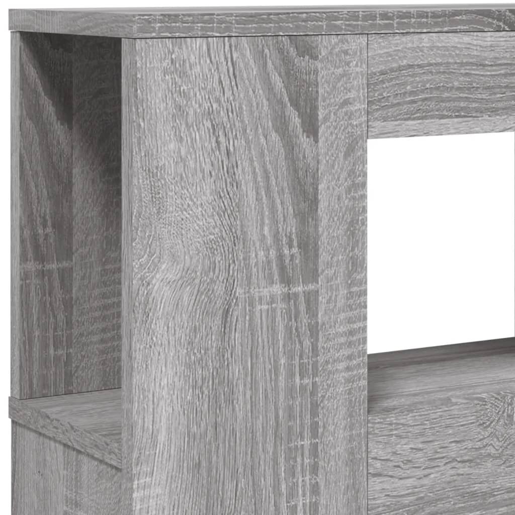 szürke sonoma szerelt fa LED-es fejtámla 160x18,5x103,5 cm