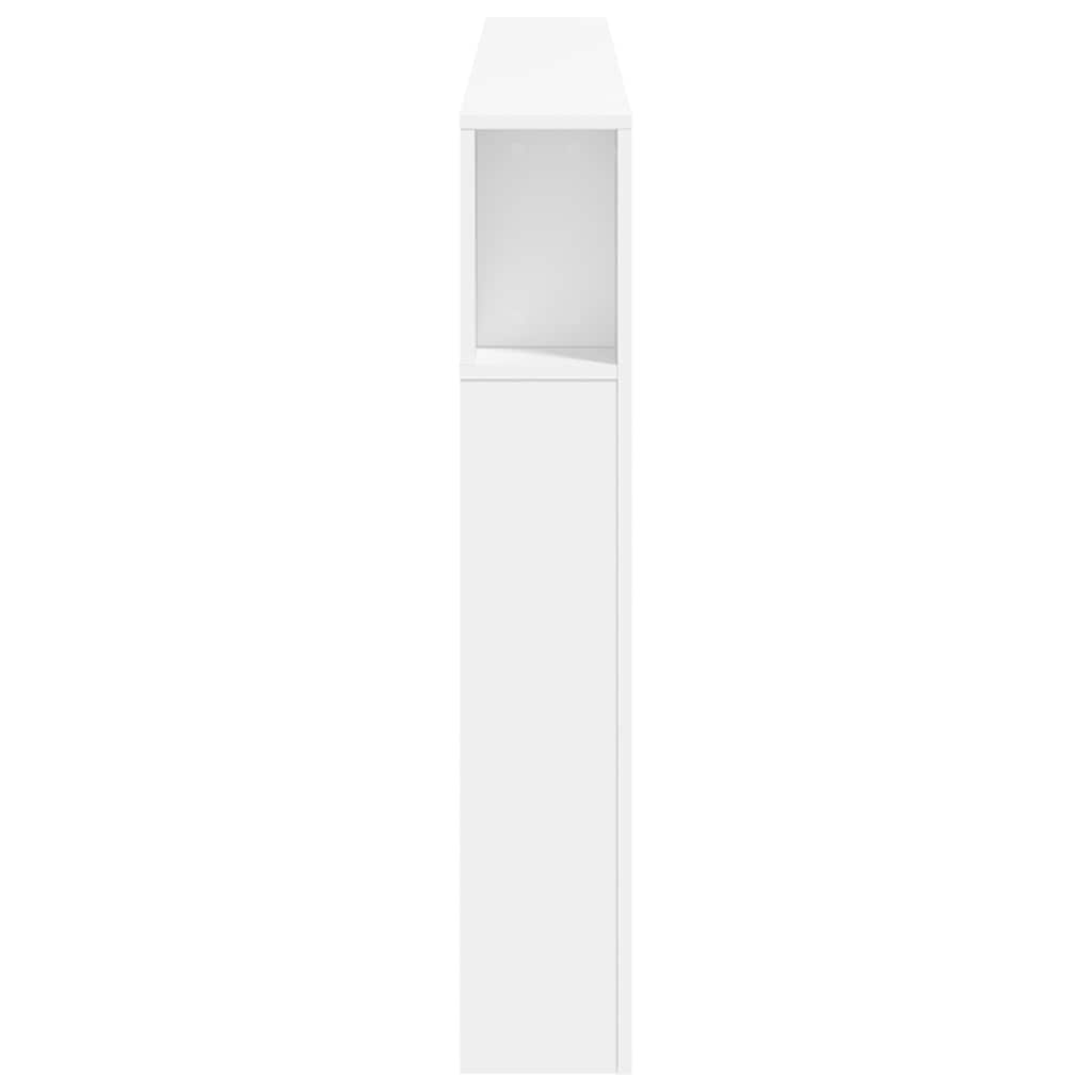 fehér szerelt fa LED-es fejtámla 180x18,5x103,5 cm