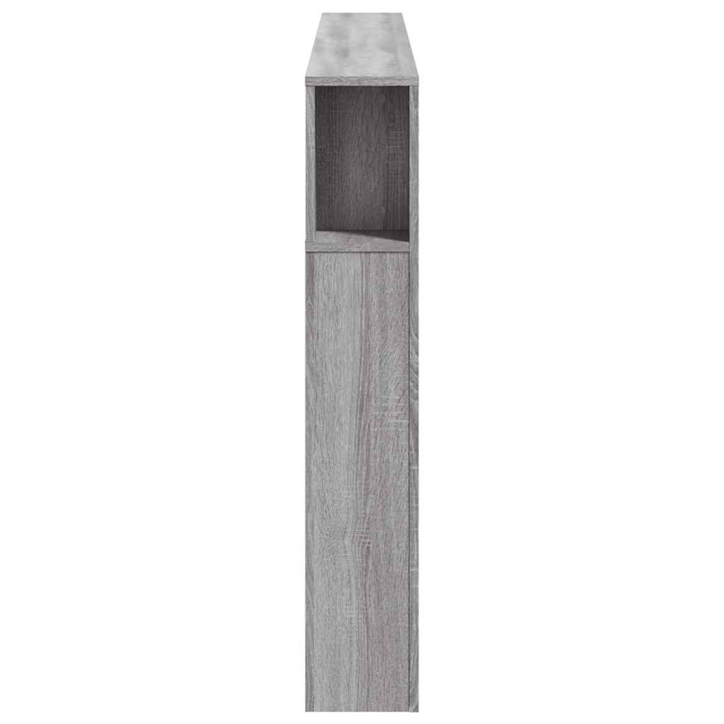 szürke sonoma szerelt fa LED-es fejtámla 180x18,5x103,5 cm