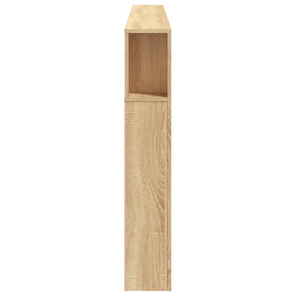 sonoma tölgy színű szerelt fa LED-es fejtámla 220x18,5x103,5 cm
