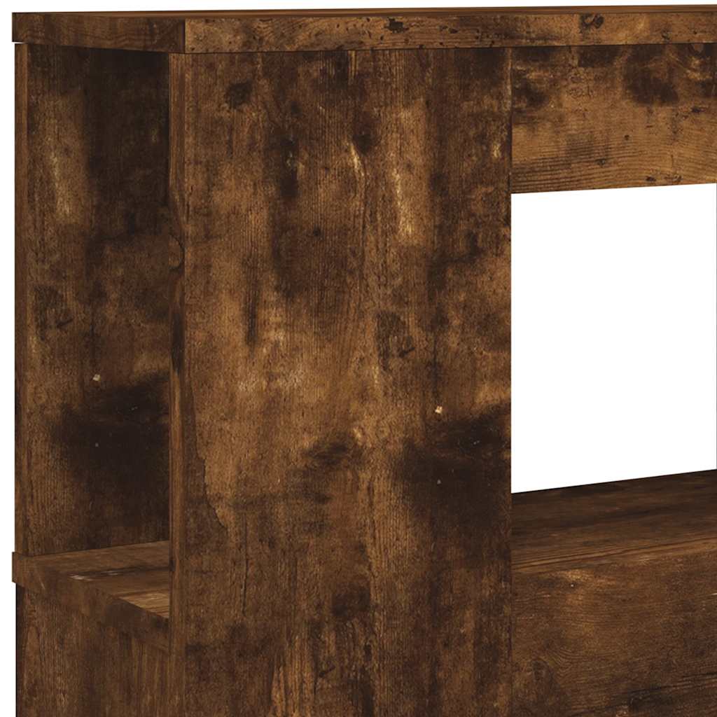 sonoma tölgy színű szerelt fa LED-es fejtámla 220x18,5x103,5 cm