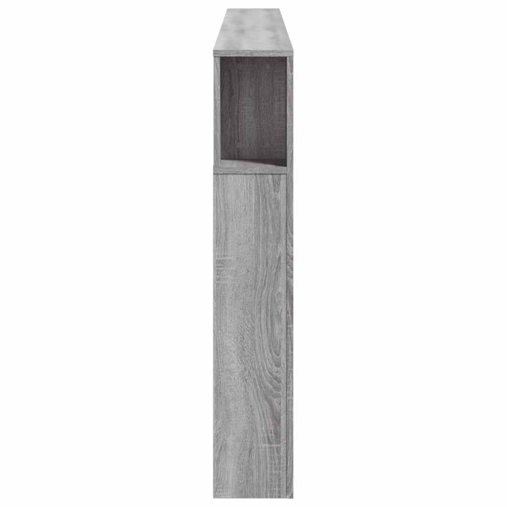 szürke sonoma szerelt fa LED-es fejtámla 220 x 18,5 x 103,5 cm