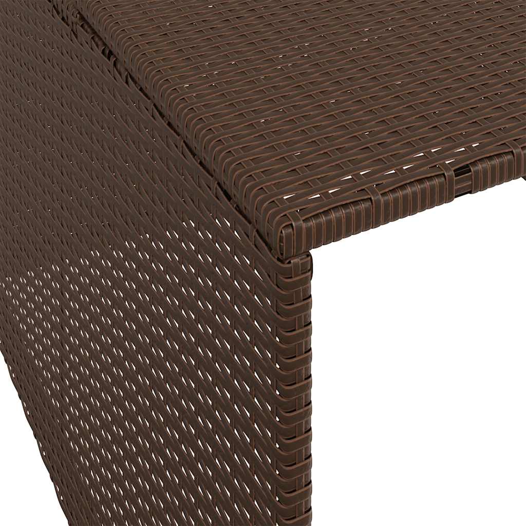 barna polyrattan robotfűnyíró garázs 86 x 90 x 52/57 cm